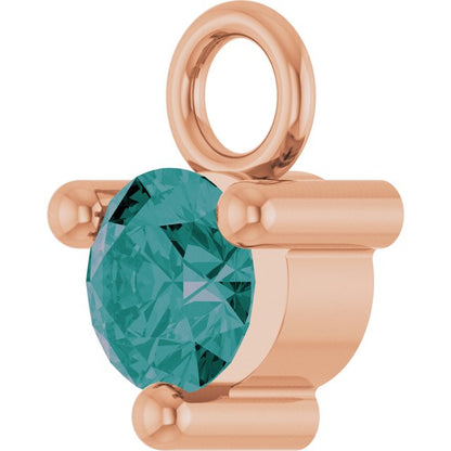 Petite Pavé®1/10 CT Lab-Grown Alexandrite Dangle