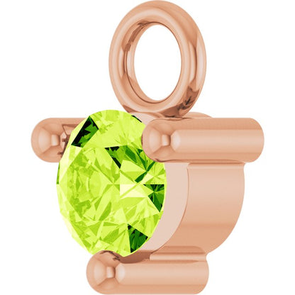 Petite Pavé®1/10 CT Natural Peridot Dangle