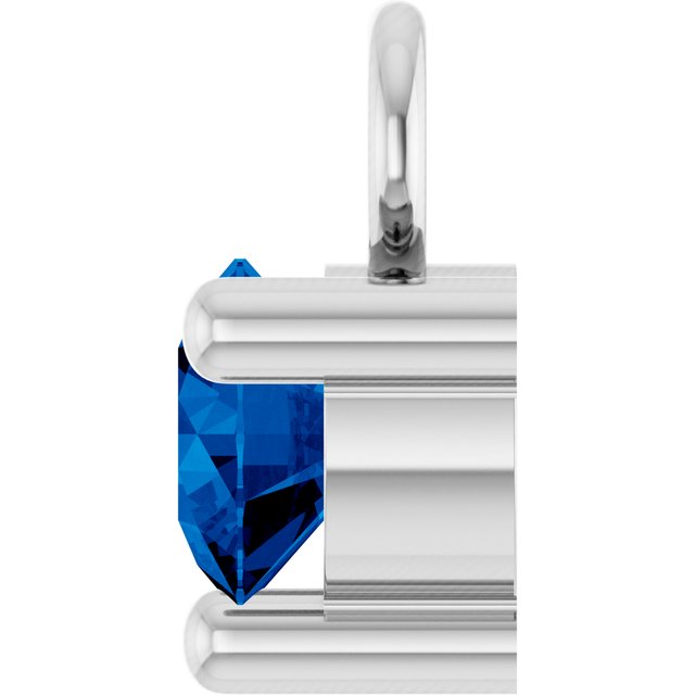 Petite Pavé®1/10 CT Natural Blue Sapphire Dangle