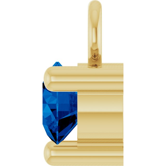 Petite Pavé®1/10 CT Lab-Grown Blue Sapphire Dangle