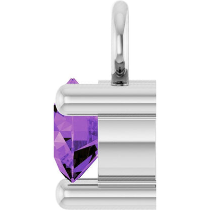 Petite Pavé®1/10 CT Natural Amethyst Dangle