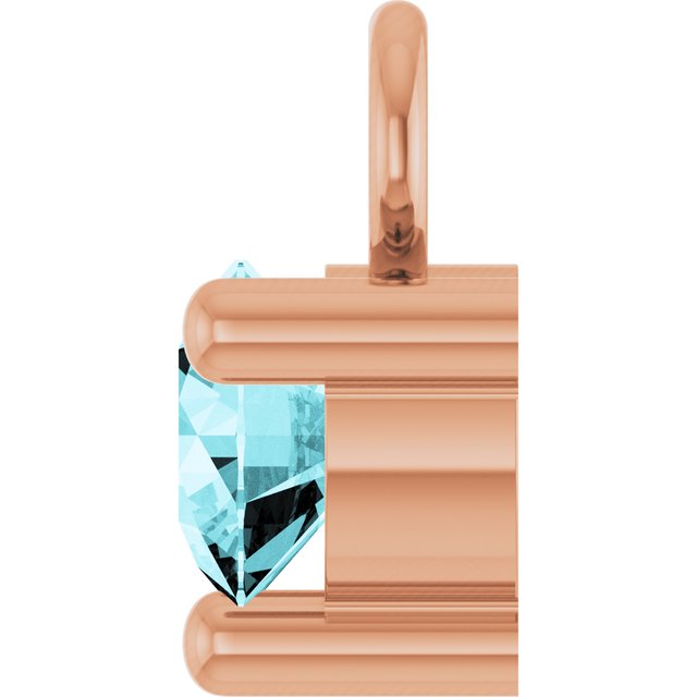 Petite Pavé®1/10 CT Natural Blue Zircon Dangle
