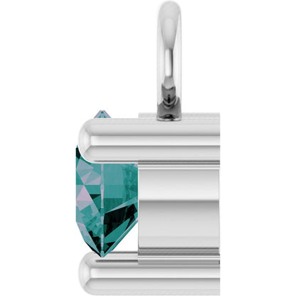 Petite Pavé®1/10 CT Lab-Grown Alexandrite Dangle