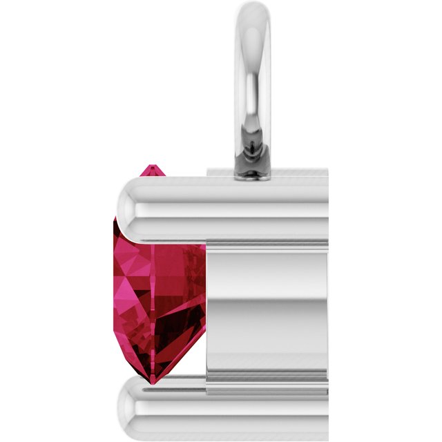 Petite Pavé®1/10 CT Natural Ruby Dangle