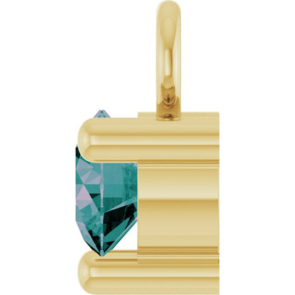 Petite Pavé®1/10 CT Lab-Grown Alexandrite Dangle