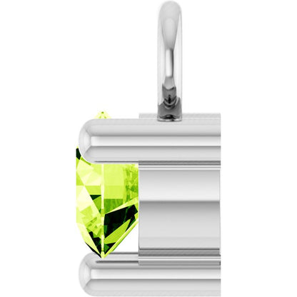 Petite Pavé®1/10 CT Natural Peridot Dangle