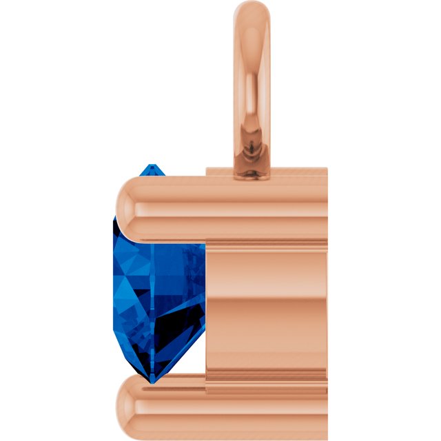 Petite Pavé®1/10 CT Natural Blue Sapphire Dangle
