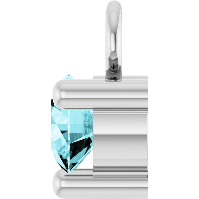Petite Pavé®1/10 CT Natural Blue Zircon Dangle