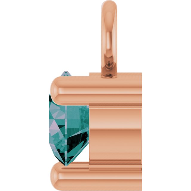 Petite Pavé®1/10 CT Lab-Grown Alexandrite Dangle