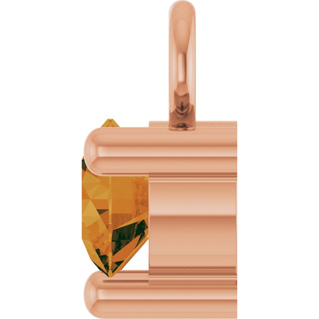 1/10 CT Natural Citrine Dangle