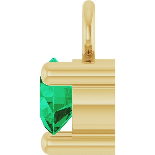 Petite Pavé®1/10 CT Natural Emerald Dangle