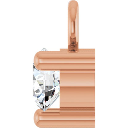 Petite Pavé®1/10 CT Natural White Sapphire Dangle