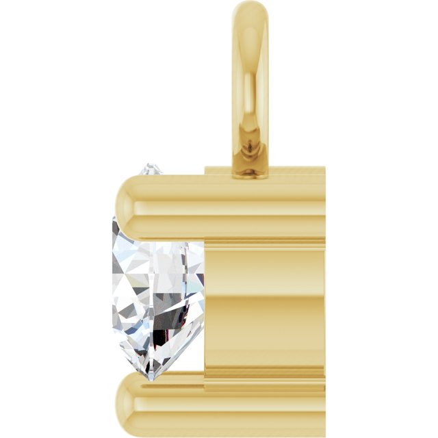 Petite Pavé®1/10 CT Natural White Sapphire Dangle