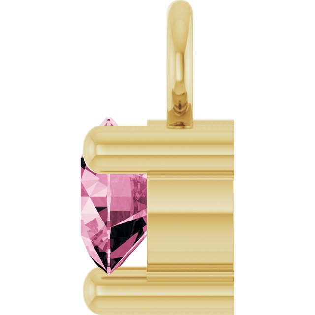 Petite Pavé®1/10 CT Natural Pink Tourmaline Dangle