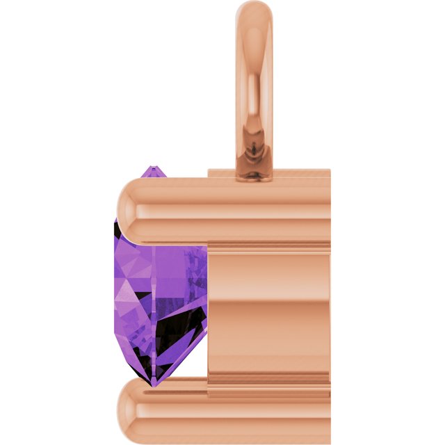 Petite Pavé®1/10 CT Natural Amethyst Dangle