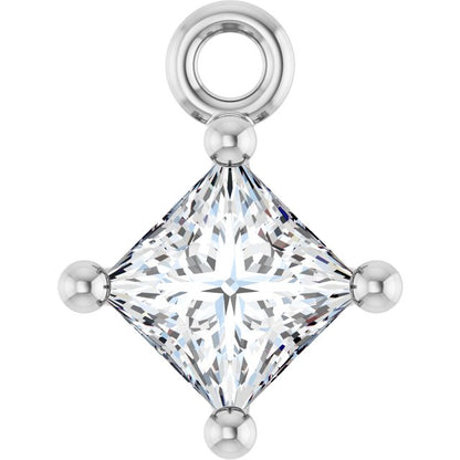 1/6 CT Natural Diamond Basket Dangle