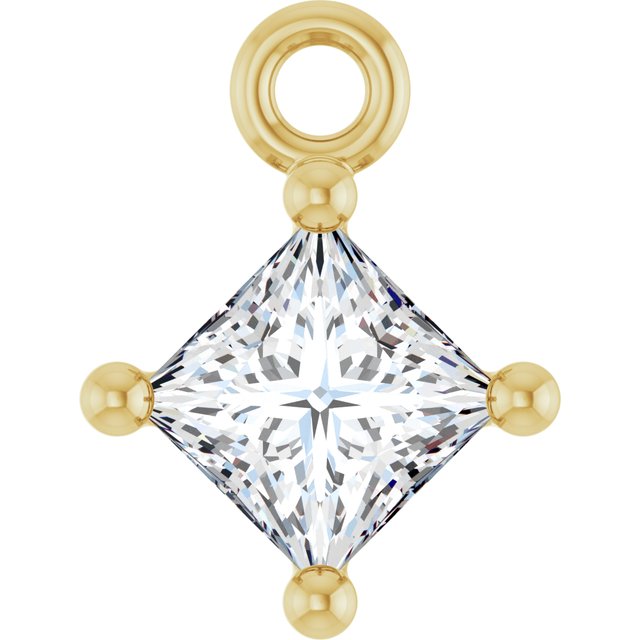 1/6 CT Natural Diamond Basket Dangle