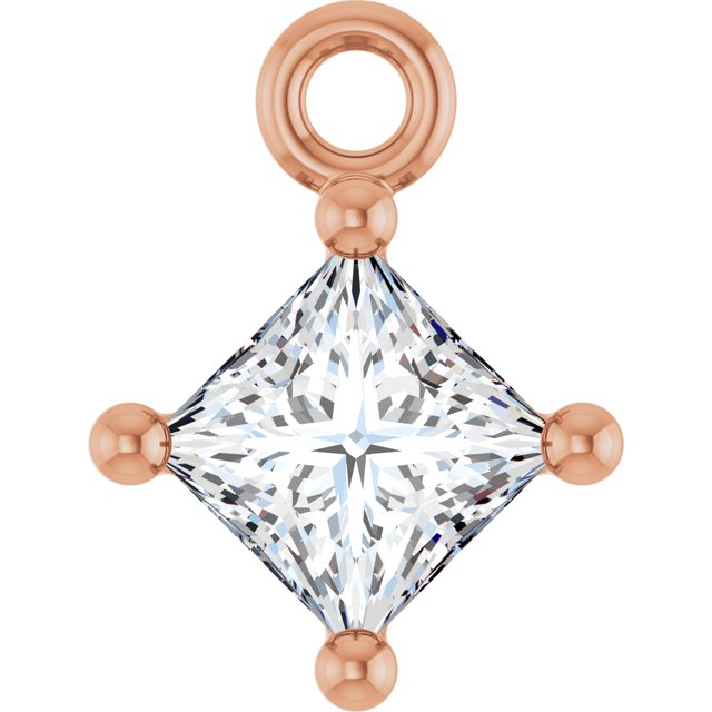 1/6 CT Natural Diamond Basket Dangle