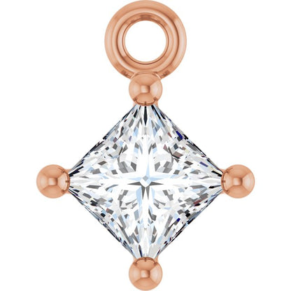 1/6 CT Natural Diamond Basket Dangle
