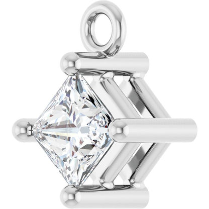 1/6 CT Natural Diamond Basket Dangle