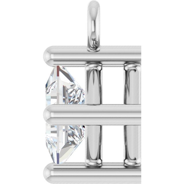 1/6 CT Natural Diamond Basket Dangle
