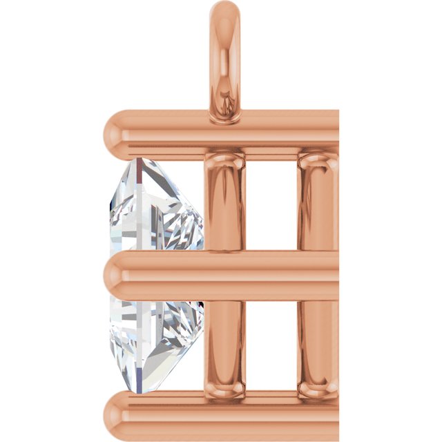 1/6 CT Natural Diamond Basket Dangle