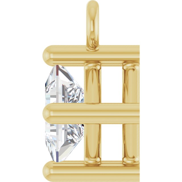 1/6 CT Lab-Grown Diamond 4-Prong Dangle, 5.36 mm x 8.88 mm