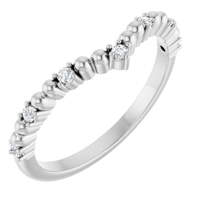 1/10 CTW Diamond Contour Band