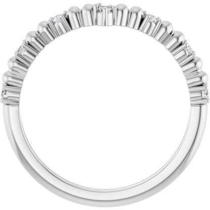 1/10 CTW Diamond Contour Band