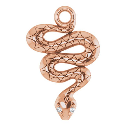 .005 CTW Natural Diamond Snake Dangle