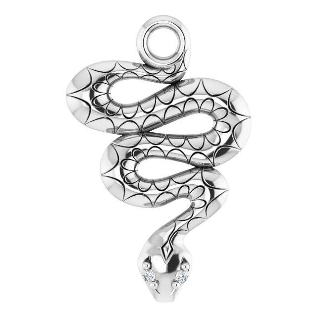 .005 CTW Lab-Grown Diamond Snake Dangle