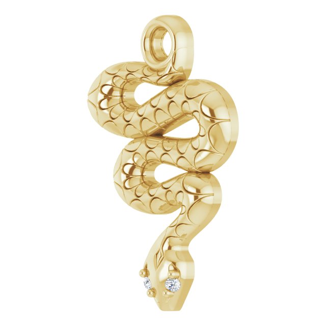 .005 CTW Lab-Grown Diamond Snake Dangle
