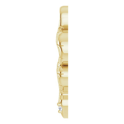 .005 CTW Natural Diamond Snake Dangle