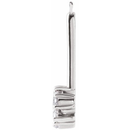 1/5 CTW Natural Diamond Geometric Dangle, 10.61 mm x 16.42 mm