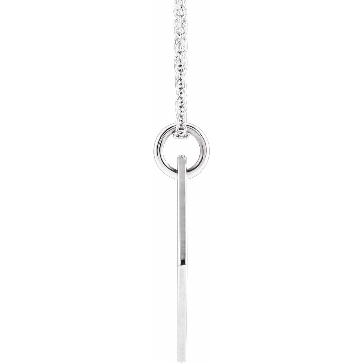 Sterling Silver Engravable Diamond-Shaped 16-18" Necklace