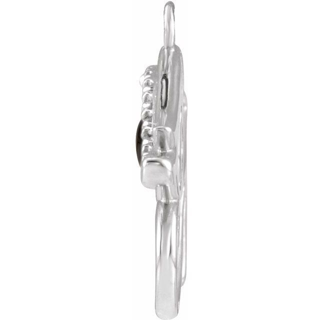 Natural Onyx & .05 CTW Natural Diamond Eye of Horus Dangle