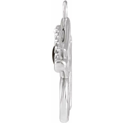 Natural Onyx & .05 CTW Natural Diamond Eye of Horus Dangle