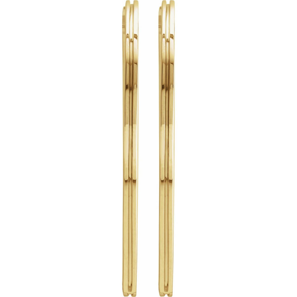 Grooved Hinged Huggie Hoop Earrings