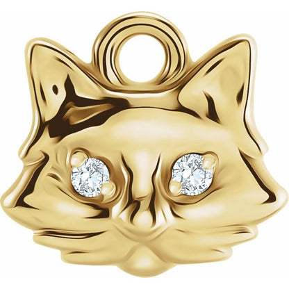 Petite Pavé® .01 CTW Natural Diamond Cat Dangle