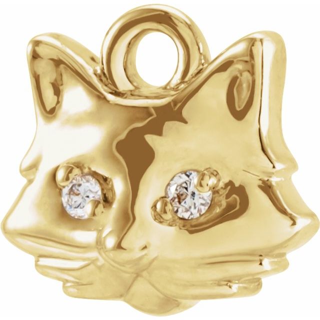 Petite Pavé® .01 CTW Natural Diamond Cat Dangle