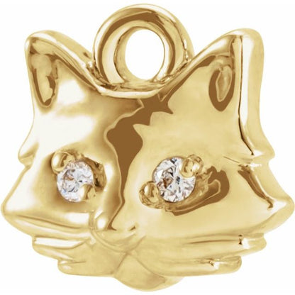 Petite Pavé® .01 CTW Natural Diamond Cat Dangle