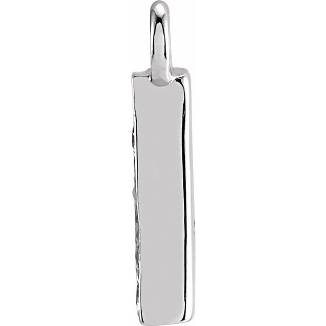 Petite Pavé® .05 CTW Natural Diamond Initial Dangle