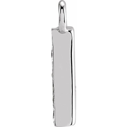 Petite Pavé® .05 CTW Natural Diamond Initial Dangle