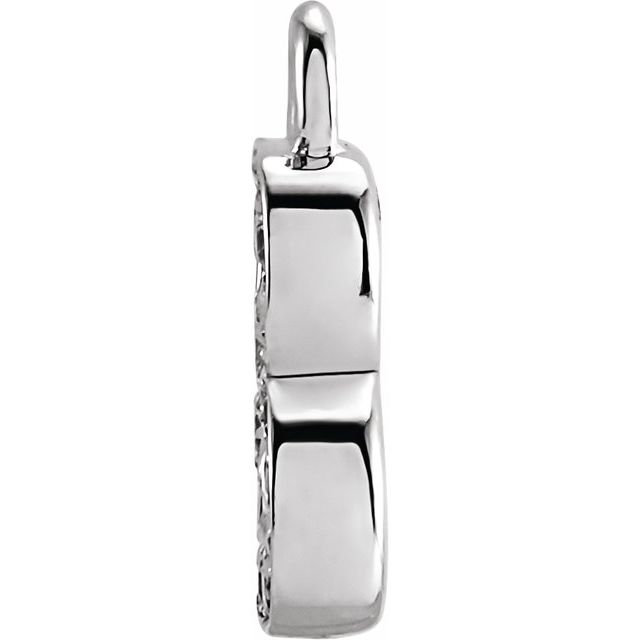 Petite Pavé® .05 CTW Natural Diamond Initial Dangle