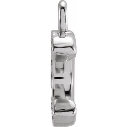 Petite Pavé® .04 CTW Natural Diamond Initial Dangle
