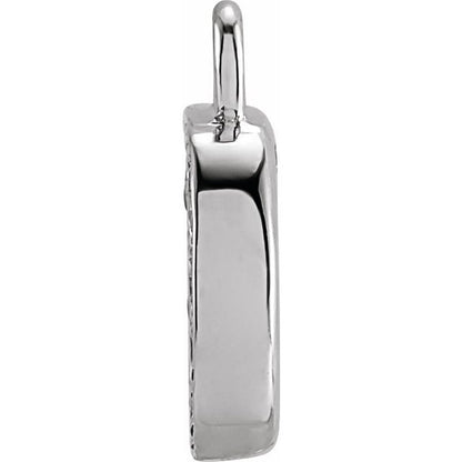 Petite Pavé® .05 CTW Natural Diamond Initial Dangle