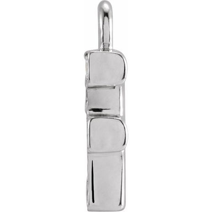Petite Pavé® .04 CTW Natural Diamond Initial Dangle