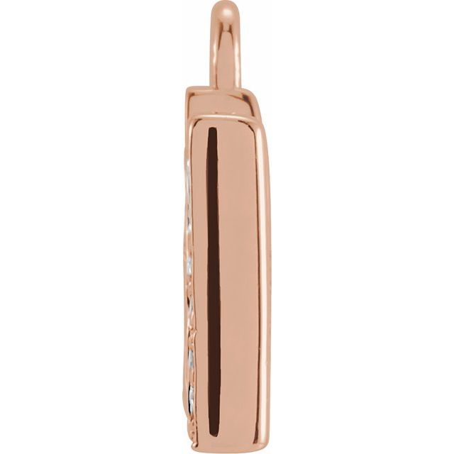 Petite Pavé® .06 CTW Natural Diamond Initial Dangle
