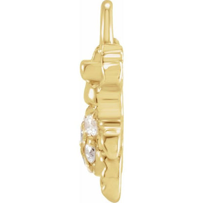 Petite Pavé® .03 CTW Natural Diamond Beetle Dangle