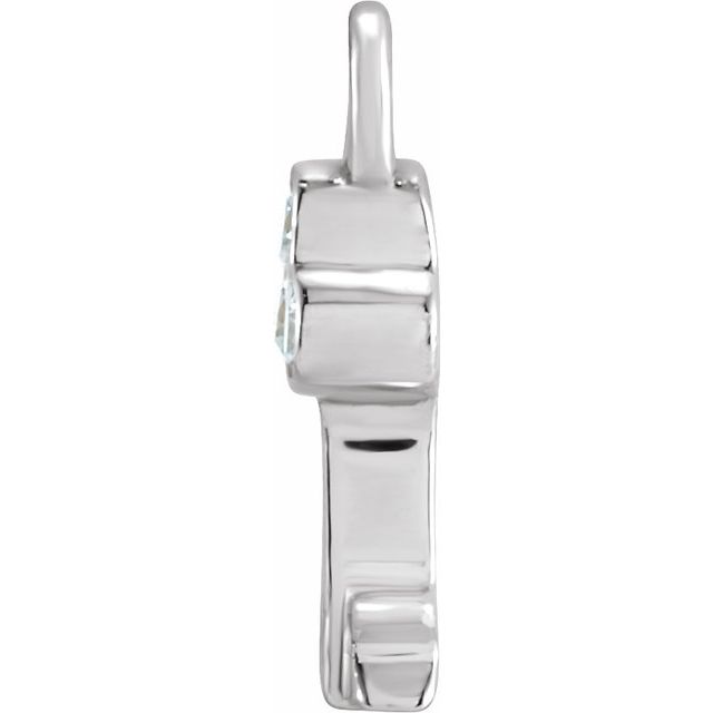 Petite Pavé® .015 CTW Natural Diamond Key Dangle